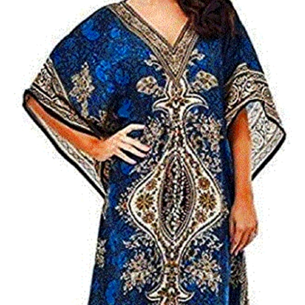 blue moo moo dress Vintage 60s 70s floral Aloha MuuMuu dress with Pocket // One Size – Hey  Tiger main image 0